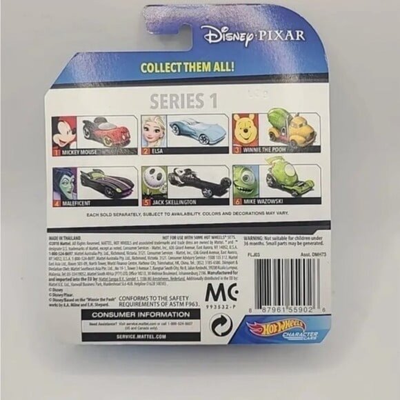 Hot Wheels x Disney Pixar MIKE WAZOWSKI Character Car Monsters Inc. - Picture 2 of 2